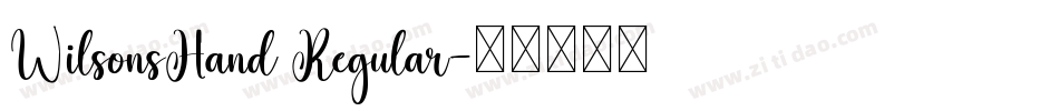 WilsonsHand Regular字体转换